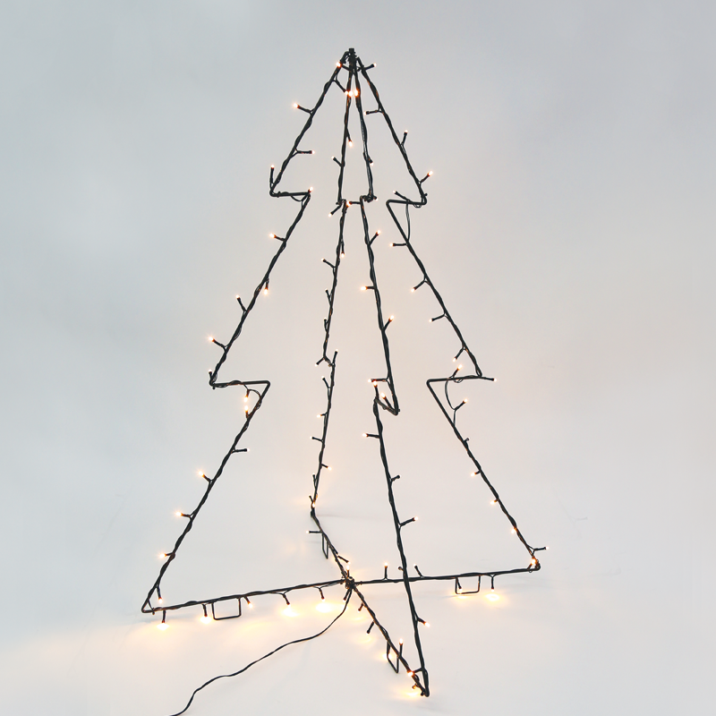  "METAL FOLDABLE TREE", 90LED ΛΑΜΠ. ΣΕΙΡΑ WW ΑΝΤΑΠ.(3.5V)ΣΤΑΘ. ΜΑΥΡΟ ΚΑΛ. IP44 75X85CM, 4Μ ΚΑΛ ΤΡΟΦ