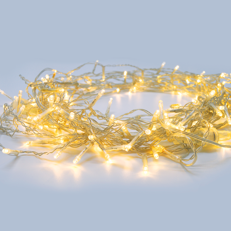  100 LED ΛΑΜΠ ΣΕ ΣΕΙΡΑ 5cm ΘΕΡΜΟ ΛΕΥΚΟ ΑΝΤΑΠΤ 31VDC & ΕΠΕΚΤ MAX 6ΣΕΤ IP44 5m ΔΙΑΦΑΝΟ ΚΑΛΩΔ