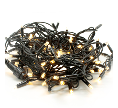  100 FLASH LED ΛΑΜΠ. ΣΕΙΡΑ ΚΑΟΥΤΣΟΥΚ, WW, ΕΠΕΚΤ. (ΜΑΧ 20), 10CM ΑΠΟΣΤ., 10Μ,IP44, 1.5 ΚΑΛ. ΤΡΟΦ