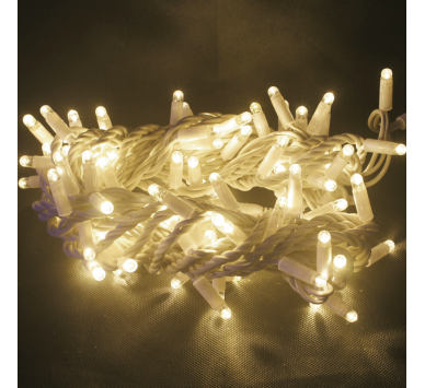 100 LED ΛΑΜΠ. ΣΕΙΡΑ ΛΕΥΚΟ ΚΑΟΥΤΣΟΥΚ ΘΕΡΜΟ ΛΕΥΚΟ ΕΠΕΚΤ. (ΜΑΧ 20) 10ΕΚ ΑΠΟΣΤ. 10Μ IP65  1.5 ΚΑΛ ΤΡΟΦ
