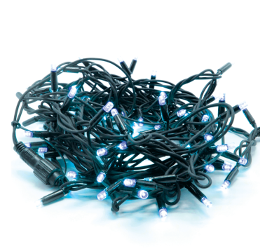  100 LED ΛΑΜΠ. ΣΕΙΡΑ ΚΑΟΥΤΣΟΥΚ, ΜΠΛΕ, ΕΠΕΚΤ. (ΜΑΧ 20), 10CM ΑΠΟΣΤ., 10Μ,IP44, 1.5 ΚΑΛ. ΤΡΟΦ