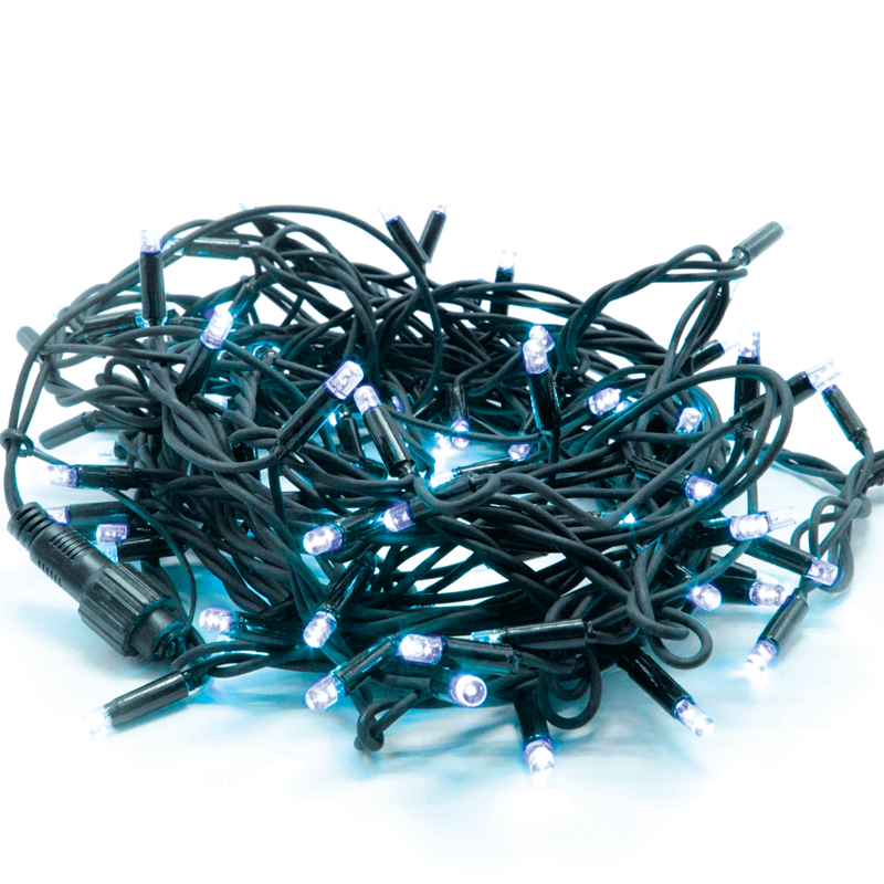  100 LED ΛΑΜΠ. ΣΕΙΡΑ ΚΑΟΥΤΣΟΥΚ, ΜΠΛΕ, ΕΠΕΚΤ. (ΜΑΧ 20), 10CM ΑΠΟΣΤ., 10Μ,IP44, 1.5 ΚΑΛ. ΤΡΟΦ