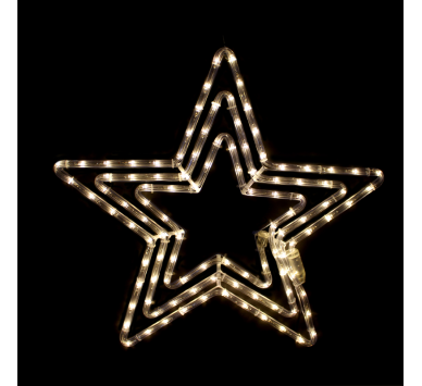 "3 STARS" 108 LED ΣΧΕΔΙΟ 4.5m ΜΟΝΟΚΑΝΑΛ ΦΩΤΟΣΩΛ ΘΕΡΜΟ ΛΕΥΚΟ ΜΗΧΑΝΙΣΜΟ FLASH IP44 56cm 1.5m ΚΑΛΩΔ