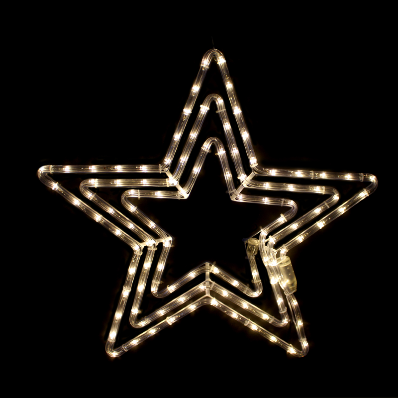 "3 STARS" 108 LED ΣΧΕΔΙΟ 4.5m ΜΟΝΟΚΑΝΑΛ ΦΩΤΟΣΩΛ ΘΕΡΜΟ ΛΕΥΚΟ ΜΗΧΑΝΙΣΜΟ FLASH IP44 56cm 1.5m ΚΑΛΩΔ