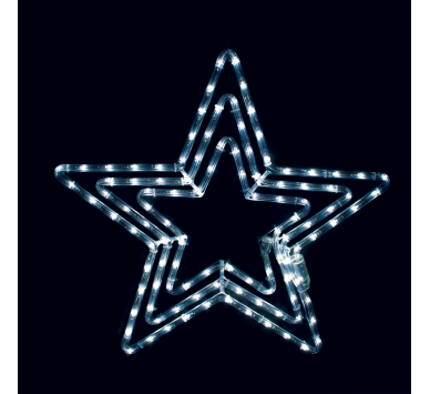 "3 STARS" 108 LED ΣΧΕΔΙΟ 4.5m ΜΟΝΟΚΑΝΑΛ ΦΩΤΟΣΩΛ ΨΥΧΡΟ ΛΕΥΚΟ ΜΗΧΑΝΙΣΜΟ FLASH IP44 56cm 1.5m ΚΑΛΩΔ