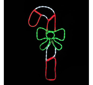 CANDY CANE 120 LED  ΜΟΤΙΦ 5m ΜΟΝΟΚ. ΦΩΤΟΣ. ΠΟΛΥΧΡ. ΣΤΑΘΕΡΟ IP65  45*90cm 1.5m ΚΑΛ.