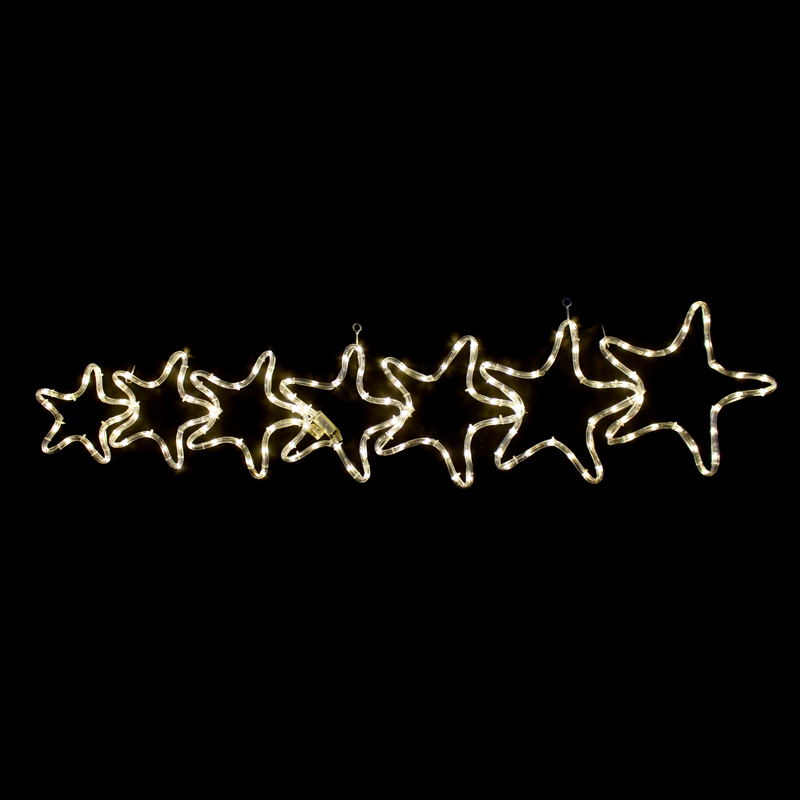  "7 STARS" 144LED ΣΧΕΔΙΟ 6m ΜΟΝΟΚΑΝΑΛ ΦΩΤΟΣΩΛ ΘΕΡΜΟ ΛΕΥΚΟ ΜΗΧΑΝΙΣΜΟ FLASH IP65 119x37cm 1.5m ΚΑΛΩΔ