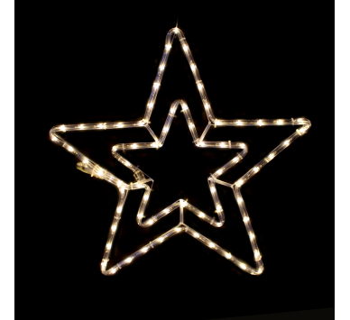  "DOUBLE STARS" 72 LED ΣΧΕΔΙΟ 3m ΜΟΝΟΚΑΝΑΛ ΦΩΤΟΣΩΛ ΘΕΡΜΟ ΛΕΥΚΟ ΜΗΧΑΝΙΣΜΟ FLASH IP44 55cm 1.5m ΚΑΛΩ