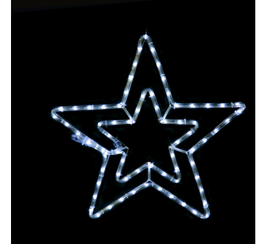  "DOUBLE STARS" 60 LED ΣΧΕΔΙΟ 2.5m ΜΟΝΟΚΑΝΑΛ ΦΩΤΟΣΩΛ ΨΥΧΡΟ ΛΕΥΚΟ IP44 46cm 1.5m ΚΑΛΩΔ