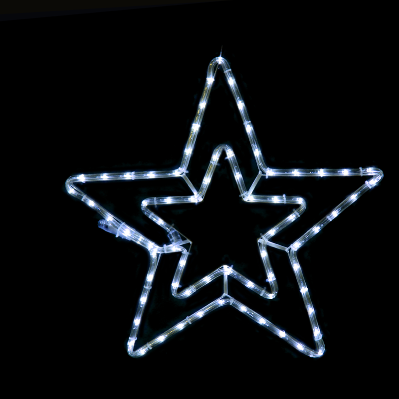  "DOUBLE STARS" 60 LED ΣΧΕΔΙΟ 2.5m ΜΟΝΟΚΑΝΑΛ ΦΩΤΟΣΩΛ ΨΥΧΡΟ ΛΕΥΚΟ IP44 46cm 1.5m ΚΑΛΩΔ