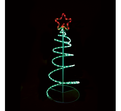  "SPIRAL TREE" 120 LED ΣΧΕΔΙΟ 5m ΜΟΝΟΚΑΝΑΛ ΦΩΤΟΣΩΛ RED-GREEN IP44 40x40x90cm 1.5m ΚΑΛΩΔ