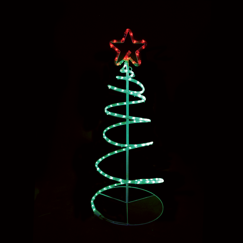  "SPIRAL TREE" 120 LED ΣΧΕΔΙΟ 5m ΜΟΝΟΚΑΝΑΛ ΦΩΤΟΣΩΛ RED-GREEN IP44 40x40x90cm 1.5m ΚΑΛΩΔ