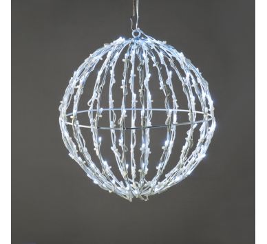 "3D BALL" ΣΧΕΔΙΟ 200 LED ΛΑΜΠ. ΣΕΙΡΑ, ΨΥΧΡΟ ΛΕΥΚΟ, ΑΝΤΑΠΤ. (4.5VDC), IP44, 40x40x41cm, ΛΕΥΚΟ ΚΑΛ.,