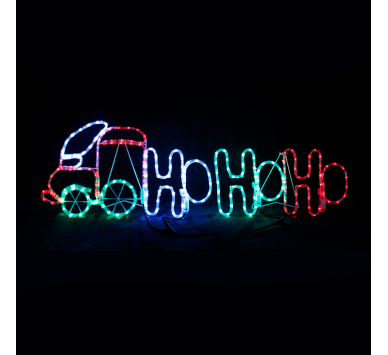  "TRAIN HO HO HO", 204 LED 8.5m ΜΟΝΟΚ. ΦΩΤΟΣ., ΠΟΛΥΧΡΩΜ., FLASH CONTROL, IP44, 130X40CM, 1.5m ΚΑΛ.