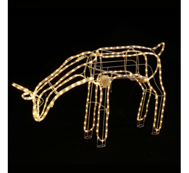 FEEDING REINDEER WITH MOTOR 240 LED 10m ΜΟΝΟΚ. ΦΩΤ. ΘΕΡΜΟ ΛΕΥΚΟ.ΣΤΑΘΕΡΟ IP65 110*25*65cm 1,5m ΚΑΛ.