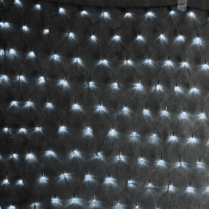  240 FLASH LED ΔΙΚΤΥ ΛΑΜΠ., CW,ΑΝΤΑΠΤ.(31VDC),IP44, 200x150cm, ΠΡΑΣΙΝΟ ΚΑΛ.