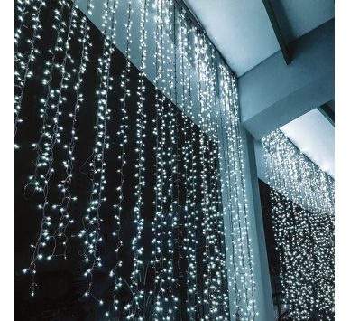  240LED ΚΟΥΡΤΙΝΑ ΛΑΜΠ 20ΣΕΙΡΕΣx12 ΛΑΜΠ ΨΥΧΡΟ ΛΕΥΚΟ ΑΝΤΑΠΤ 31VDC&ΕΠΕΚΤ MAX 2ΣΕΤ IP44 200x100cm ΔΙΑΦ