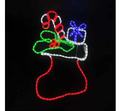 SOCK WITH PRESENT 252 LED  ΜΟΤΙΦ 7m ΜΟΝΟΚ. ΦΩΤΟΣ. MULTICOLOR ΣΤΑΘΕΡΟ IP65  53*78m 1.5m ΚΑΛ.