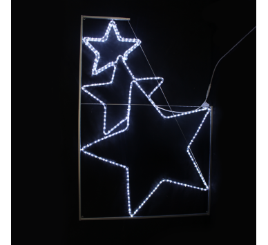  "THREE STARS", 288 LED ΕΠΙΣΤΗΛΟ ΣΧΕΔ. 8m ΜΟΝΟΚ. ΦΩΤΟΣ., CW ΣΤΑΘ., IP44, 100x150CM, 1.5m ΤΡΟΦ.