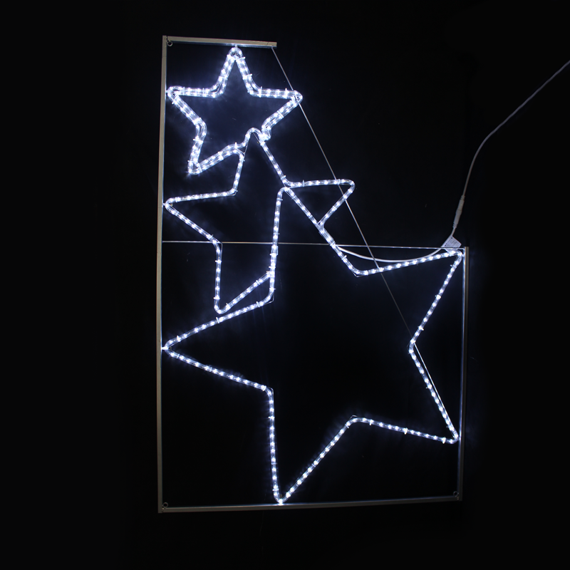  "THREE STARS", 288 LED ΕΠΙΣΤΗΛΟ ΣΧΕΔ. 8m ΜΟΝΟΚ. ΦΩΤΟΣ., CW ΣΤΑΘ., IP44, 100x150CM, 1.5m ΤΡΟΦ.