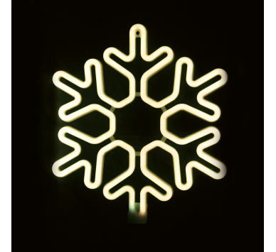  "SNOWFLAKE" 300 NEON LED 3m NEON DOUBLE SMD ΦΩΤ., WW ΣΤΑΘ., IP44, 40X40CM, 1.5m ΚΑΛ.