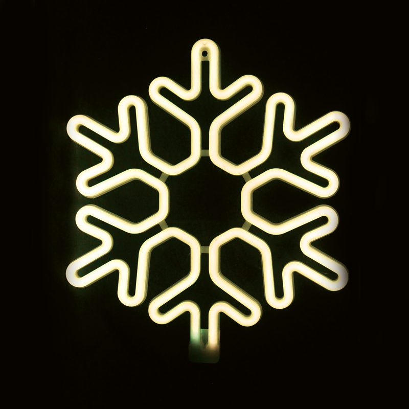  "SNOWFLAKE" 300 NEON LED 3m NEON DOUBLE SMD ΦΩΤ., WW ΣΤΑΘ., IP44, 40X40CM, 1.5m ΚΑΛ.