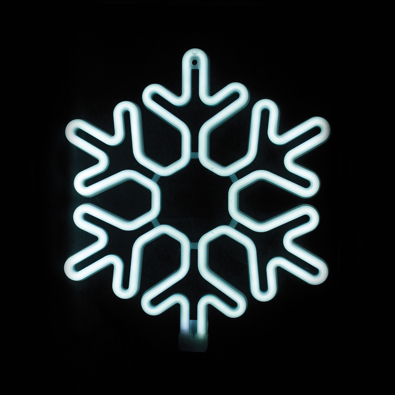  "SNOWFLAKE" 300 NEON LED 3m NEON DOUBLE SMD ΦΩΤ., CW ΣΤΑΘ., IP44, 40X40CM, 1.5m ΚΑΛ.