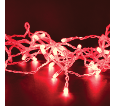 300LED ΛΑΜΠ ΣΕ ΣΕΙΡΑ 5cm ΚΟΚΚΙΝΑ ΑΝΤΑΠΤ 31VDC & 8 ΠΡΟΓΡΑΜΜΑΤΑ IP44 3m ΔΙΑΦ ΚΑΛΩΔ