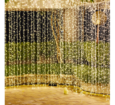  360 FLASH LED ΚΟΥΡΤΙΝΑ ΛΑΜΠ., WW,ΑΝΤΑΠΤ.(31VDC),IP44, 200x200cm, ΠΡΑΣΙΝΟ ΚΑΛ.