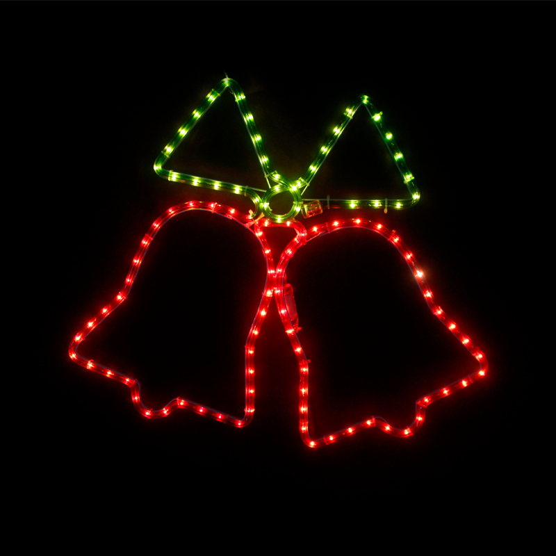  "DOUBLE BELLS" 108 ΛΑΜΠΑΚ ΣΧΕΔΙΟ 3m ΜΟΝΟΚΑΝΑΛ ΦΩΤΟΣΩΛ GREEN-RED ΜΗΧΑΝΙΣΜΟ FLASH IP44 55x55cm 1.5m