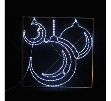  "THREE CHRISTMAS BALL",414 LED ΕΠΙΣΤΗΛ ΣΧΕΔ. 11.5m ΜΟΝΟΚ. ΦΩΤΟΣ,CW ΣΤΑΘ,IP44,120x120CM,1.5m ΤΡΟΦ.