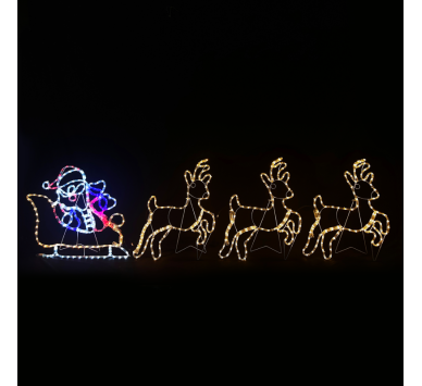 ΤΑΡΑΝΔΟΣ ΜΕ ΕΛΚΗΘΡ, 504LED ΣΧΕΔ. 21m ΜΟΝΟΚ ΦΩΤΟΣ, MULTICOLOR FLASH IP65, 63*57cm & 63*75cm 1.5m ΚΑΛ