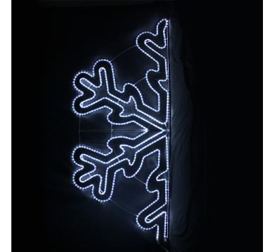  "HALF SNOWFLAKE", 684 LED ΕΠΙΣΤΗΛΟ ΣΧΕΔ. 19m ΜΟΝΟΚ. ΦΩΤΟΣ., CW ΣΤΑΘ., IP44, 100x240CM, 1.5m ΤΡΟΦ.
