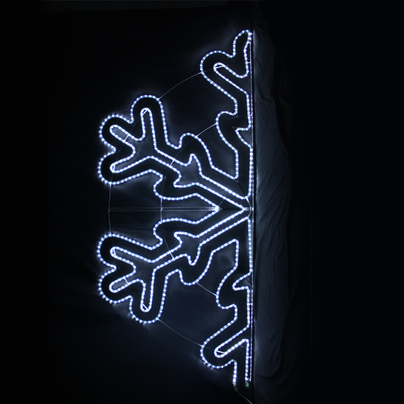  "HALF SNOWFLAKE", 684 LED ΕΠΙΣΤΗΛΟ ΣΧΕΔ. 19m ΜΟΝΟΚ. ΦΩΤΟΣ., CW ΣΤΑΘ., IP44, 100x240CM, 1.5m ΤΡΟΦ.