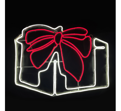 GIFT BOX 700DOUBLE NEON LED ΜΟΤΙΦ 8,5m ΛΕΥΚΟ & ΚΟΚΚΙΝΟ ΣΤΑΘΕΡΟ  IP65 133*30cm 1.5m ΚΑΛ.