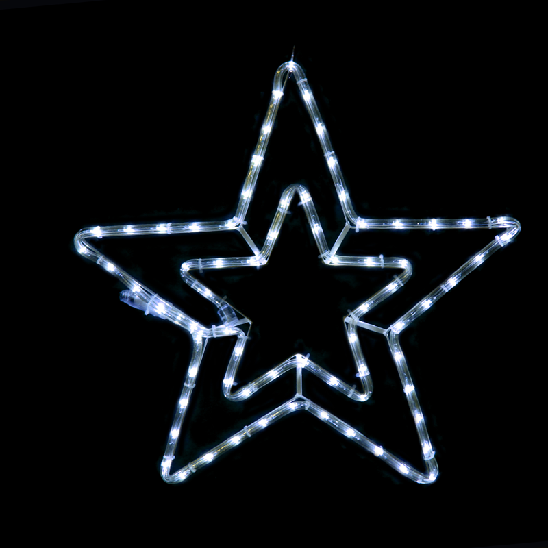 "DOUBLE STARS" 72 LED ΣΧΕΔΙΟ 3m ΜΟΝΟΚΑΝΑΛ ΦΩΤΟΣΩΛ ΨΥΧΡΟ ΛΕΥΚΟ ΜΗΧΑΝΙΣΜΟ FLASH IP44 55cm 1.5m ΚΑΛΩ