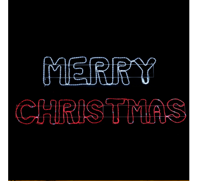 MERRY CHRISTMAS 936 LED 26m ΜΟΝΟΚ. ΦΩΤ ΛΕΥΚΟ & KOKKINO FLASH IP65 160*40,5cm 1237*40,5cm 1,5m ΚΑΛ.
