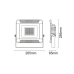LED WHITE FLOOD LIGHT IP66 100W 3000K 9000Lm 230V 6PCS/CART