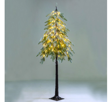 SNOWY GREEN PINE TREE 120 WW LED ΛΑΜΠ. ΑΝΤΑΠΤ:4,5V IP44 ΥΨΟΣ 180cm ΒΑΣΗ:21x21cm 5m ΚΑΛ^