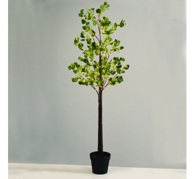 EUCALYPTUS LEAF TREE 210 WW LED ΛΑΜΠ. ΑΝΤΑΠΤ:4,5V IP44 ΥΨΟΣ 150cm ΓΛΑΣΤΡΑ 5m ΚΑΛ ^