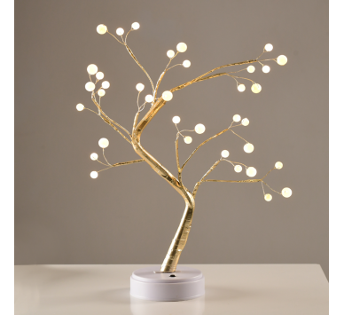   “TREE WITH BALL LIGHTS” 36 LED ΛΑΜΠΑΚ ΜΠΑΤΑΡ(3xAA)/USB ΘΕΡΜΟ ΛΕΥΚΟ IP20 50cm