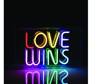 LOVE WINS 120 NEON LED ΛΑΜΠ USB ΚΑΛ 2m ΠΟΛΥΧΡΩΜΑ IP20 31*4,6*19cm 2m ΚΑΛ