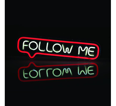FOLLOW ME 155 NEON LED ΛΑΜΠ USB ΚΑΛ 2m ΨΥΧΡΟ & ΚΟΚΚΙΝΟ IP20 42*1.6*12cm