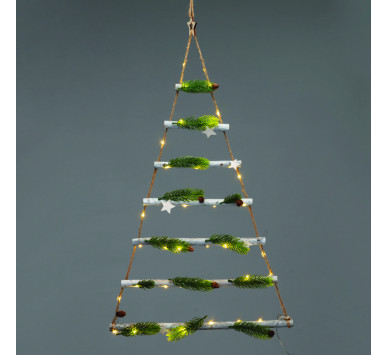 XMAS TREE & STAR ΚΡΕΜΑΣΤΟ ΔΙΑΚΟΣΜ ΘΕΡΜO 40 ΛΑΜΠ ΣΤΑΘ ΜΠΑΤ 2*ΑΑ(ΔΕΝ ΣΥΜΠ) 47cm*Υ:85cm IP20 30cm ΚΑΛ