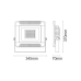 NETTO LED FLOOD LIGHT IP66 150W 3000K 12500Lm 230V 4PCS/CART