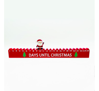 WOODEN CALENDAR WITH SANTA ΔΙΑΚΟΣΜΗΤΙΚΟ 45.5x2.5x11cm