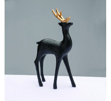 ΔΙΑΚΟΣΜΗΤΙΚΟ RESIN  ΕΛΑΦΙ  ΜΑΥΡΟ  16x7x31cm