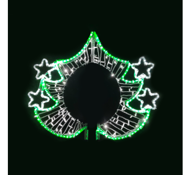 CHRISTMAS TREE POLE HEAD 378LED ΣΧΕΔ 4m ΜΟΝΟΚ 3,2m ΛΑΜΠ ΣΕΙΡ ΘΕΡΜ&ΠΡΑΣΙΝ ΣΤΑΘ IP65 85x93cm 1,5m ΚΑΛ