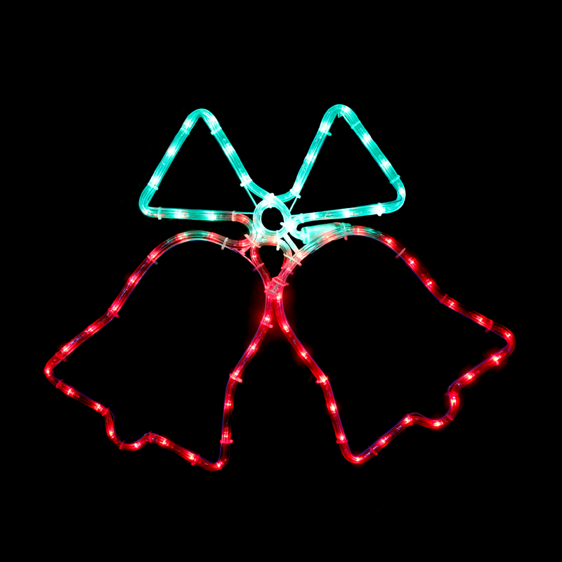 "DOUBLE BELLS" 72LED ΣΧΕΔΙΟ 3m ΜΟΝΟΚΑΝΑΛ ΦΩΤΟΣΩΛ GREEN-RED ΜΗΧΑΝΙΣΜ FLASH IP44 55x55cm 1.5m ΚΑΛΩΔ