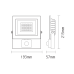 LED SENSOR FLOODLIGHT IP66 30W 3.000K 230V 2500Lm 12pcs/cart